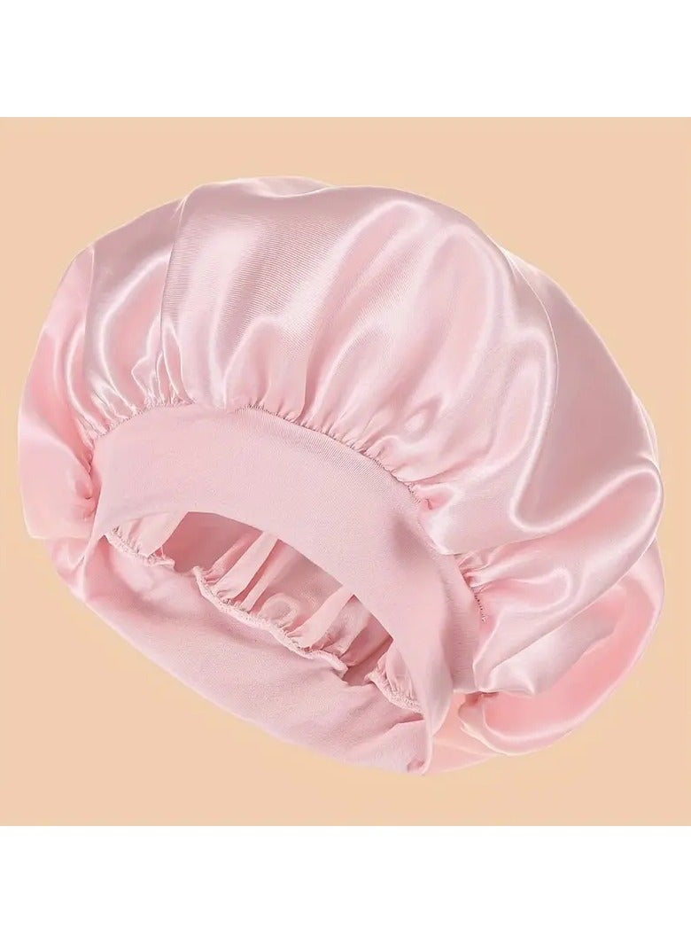 Ucanbe Satin Sleep Cap with a Wide Brim, Perfect for Everyday Use During Showers. - Image 3