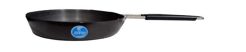Stephy Hard Anodised Plain Fry pan18 LTR 23 cm _ Pack of 1 with Stainless Black Bakelight Handle - Image 3