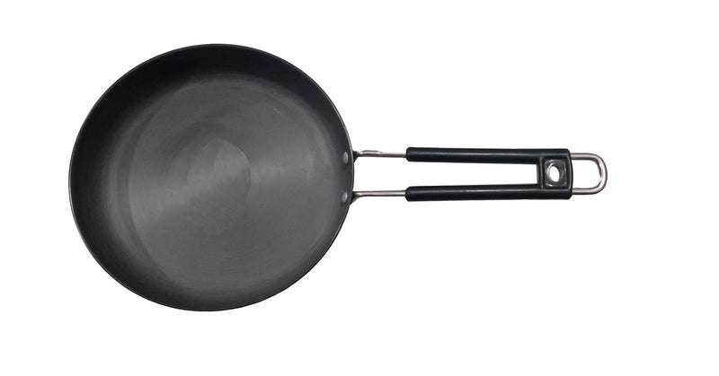 Stephy Hard Anodised Plain Fry pan18 LTR 23 cm _ Pack of 1 with Stainless Black Bakelight Handle - Image 2