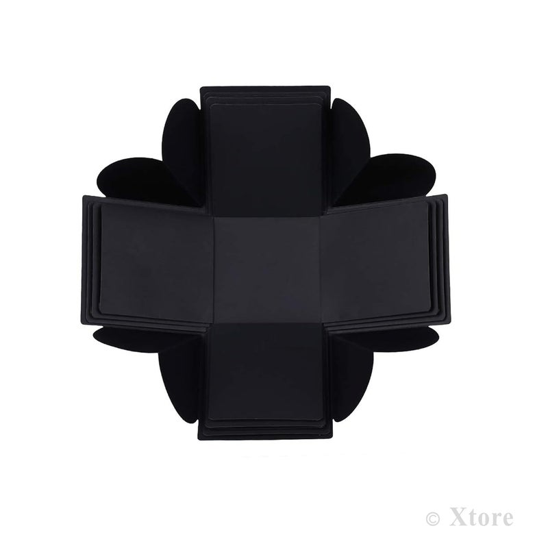 XTORE صندوق هدايا مفاجأة ألبوم الصور | صندوق هدايا عيد الميلاد (عبوة من 10، لون أسود) - Image 5