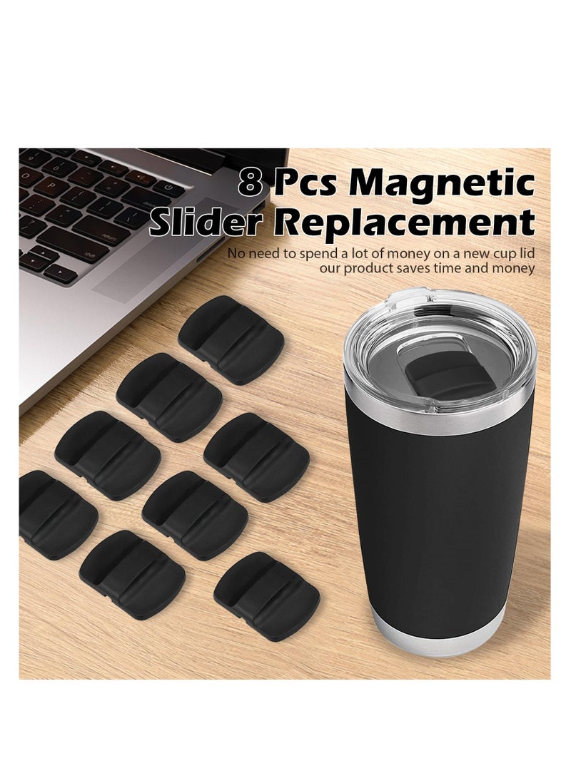 SYOSI Magnetic Slider Replacement Fit for Yeti 8 Pcs Lid Slider Block Parts Made of Food-grade ABS Plastic Compatible with Yeti Rambler Ozark Trail 10 oz 14 oz 16 oz 20 oz 26 oz 30 oz Lids - Image 4