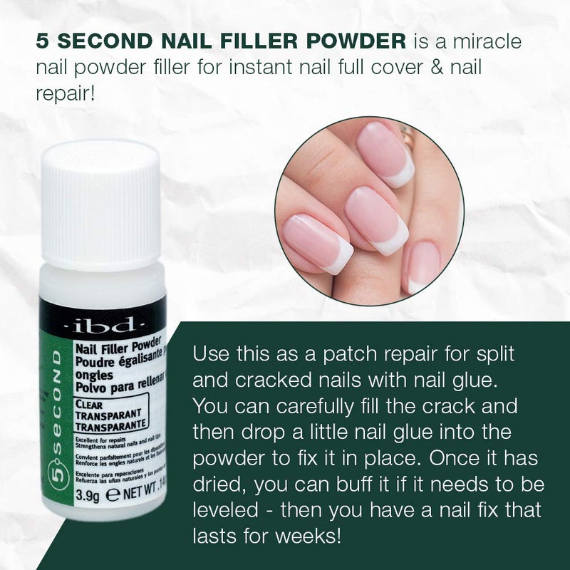IBD 5 Second Nail Filler Powder â€“ Instant Nail Repair Powder & Strengthening for Cracked, Split & Damaged Nails, 4g, 3 ct - Image 3