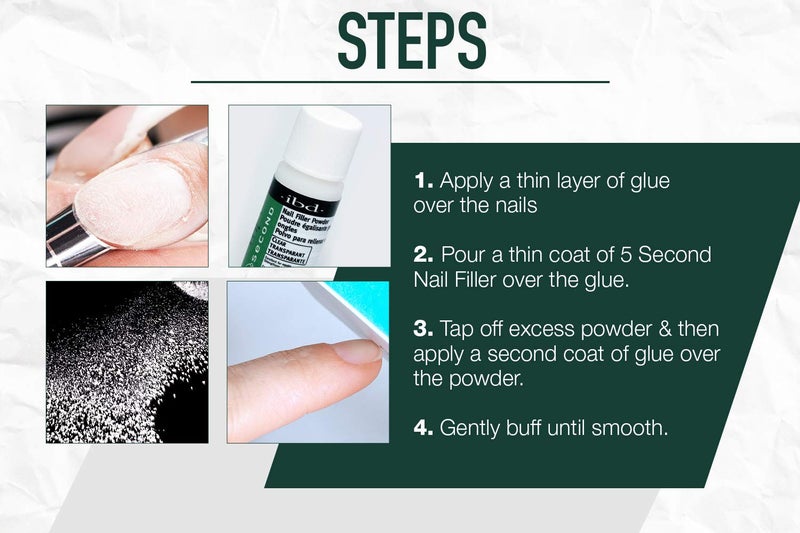 IBD 5 Second Nail Filler Powder â€“ Instant Nail Repair Powder & Strengthening for Cracked, Split & Damaged Nails, 4g, 3 ct - Image 5