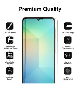 Generic 2 Pieces Full Screen Tempered Glass Screen Protector For Samsung Galaxy A06-Clear  - Image 2