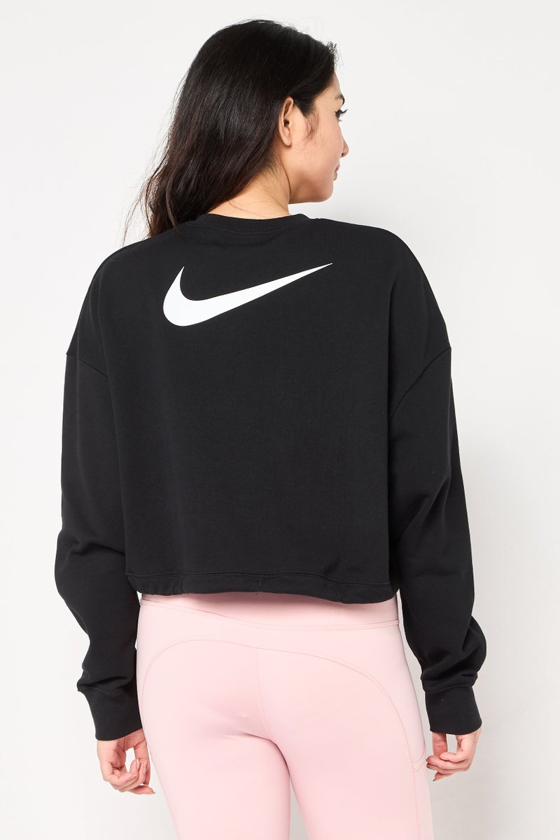 Nike Women Sportswear Fit Long Sleeves Outdoor Crop Sweatshirt, Black - Image 4