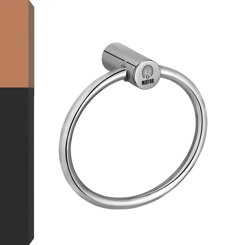 MAYUR CICH Stainless Steel Wall Mounted Towel Round Ring for Hand Towel Hanger for BathroomWash BasinNapkinTowel HangerBathroom Accessories Round ShapeECOROUND6301TowelRing