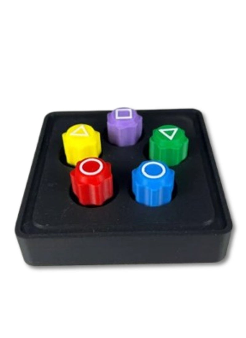 JOGAMS - Squid Game Toys Korean Gonggi Fidget Set 5 Colour Stone Brain Games for Focus and Skill Training​ - Image 1