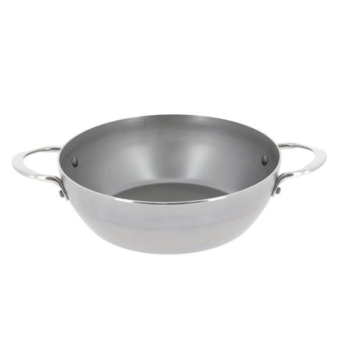 MINERAL B CARBON STEEL COUNTRY FRY PAN WITH TWO HANDLES 11 DIAMETER 77 COOKING SURFACE IDEAL FOR SAUTEING SIMMERING DEEP STIR FRYING NATURALLY NONSTICK FINISH MADE IN FRANCE