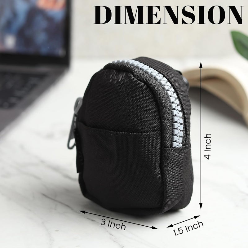 GadgetBite حقيبة عملات بسحاب للاستخدام المتعدد - تخزين مدمج، متين، وآمن للعملات والمفاتيح والبطاقات والضروريات الصغيرة - مثالية للسفر، وحملها يوميًا (أسود) - Image 2