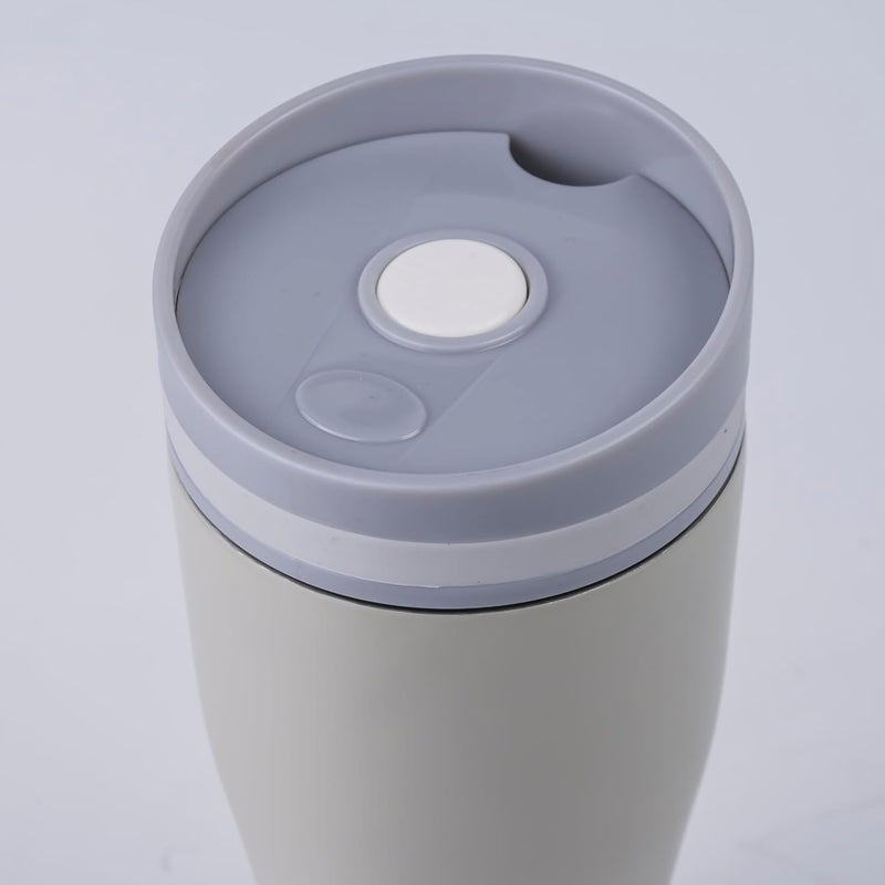 Nessan Insulated Stainless Steel Vacuum Mug, 360ml - Your Perfect Portable Thermal Tumbler for Hot and Cold Beverages Anywhere: Home, Gym, Outdoors, Office, and School - Beige - Image 3