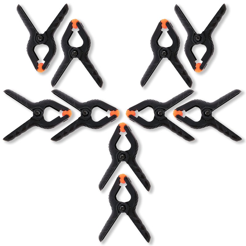 HIFFIN 10 PCS Photography Backdrop Support Spring Clamp 4.3"/11cm for Background Muslin, Canvas, Paper, Chromakey Screen, Heavy Duty Clip, Photo Studio, Backdrops Backgrounds Woodworking - Image 1