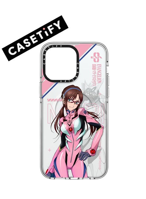 Apple iPhone 15 Case,Neon Genesis Evangelion Makinami Mari Illustrious Magnetic Adsorption Phone Case - Semi transparent