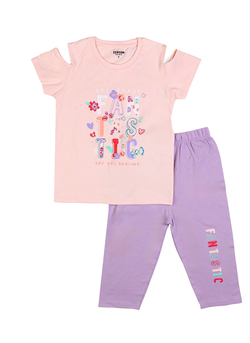Zercon Summer Pajama Set for Girls  - Image 1