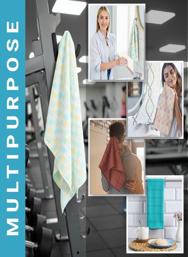 ZAHYA 100% Pure Cotton Zero Twist Gym Towels - Pastel Green, Pack of 3, 33x20 inches - Image 3