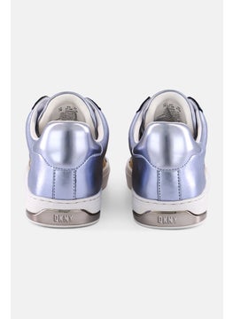 DKNY Women Abeni Arch Raffia Lace Up Shoes, Silver  - Image 4