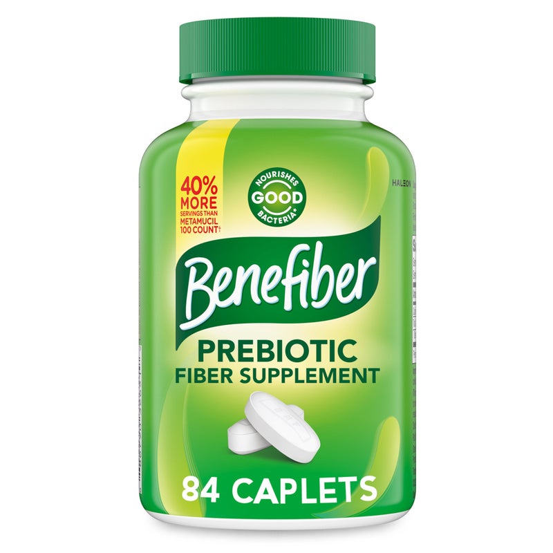 Benefiber Prebiotic Fiber Supplement Caplets 84 Count