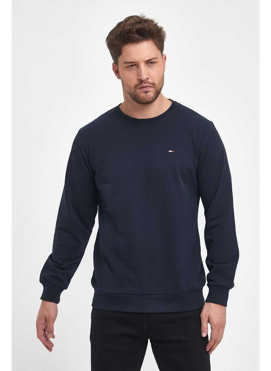 Men's Navy Blue Bicycle Embroidery Detailed Regular Fit Sweatshirt - pzsku/Z68187503EAB414B4B95EZ/45/_/1728060616/6adf5c6e-116d-474e-9244-7dfd1d54a76a