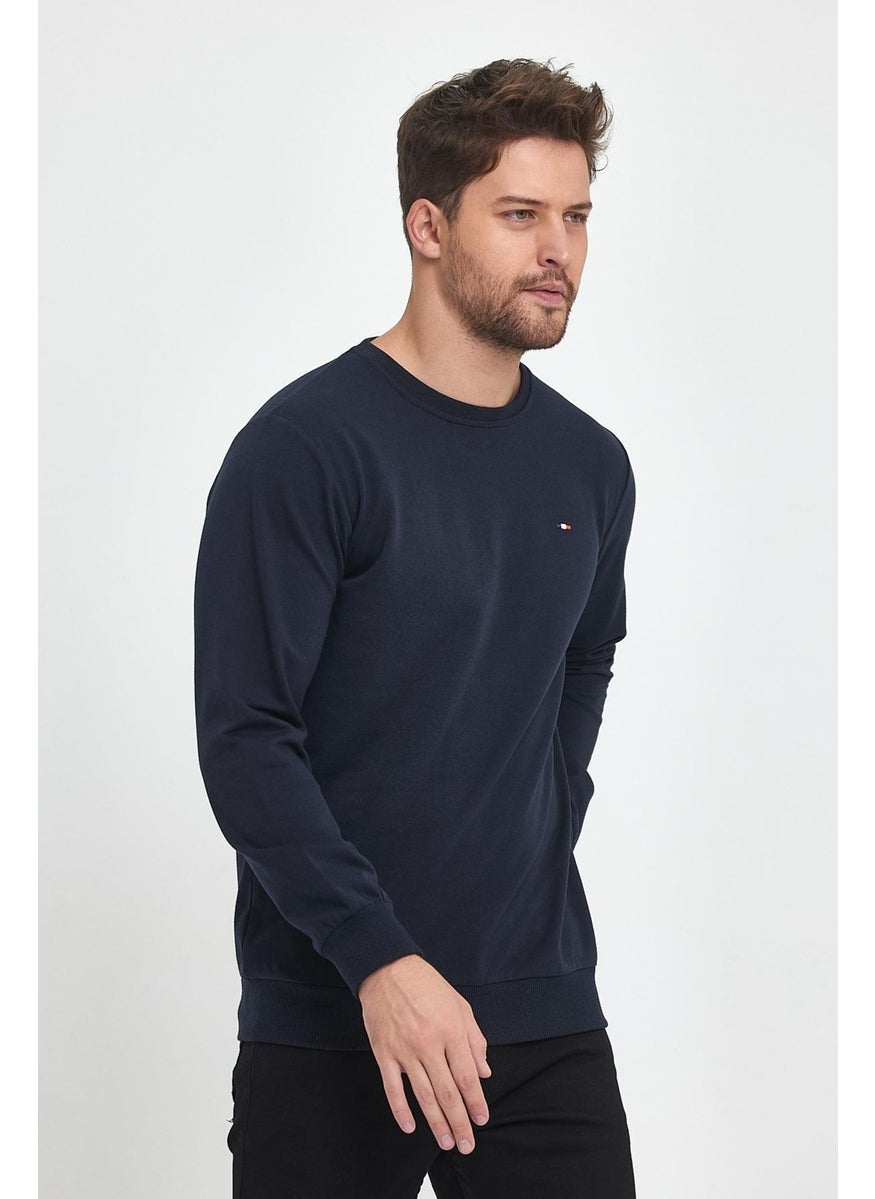 Men's Navy Blue Bicycle Embroidery Detailed Regular Fit Sweatshirt - pzsku/Z68187503EAB414B4B95EZ/45/_/1728060619/ced6a32d-45cb-42d2-9f8d-ae2289d3c250