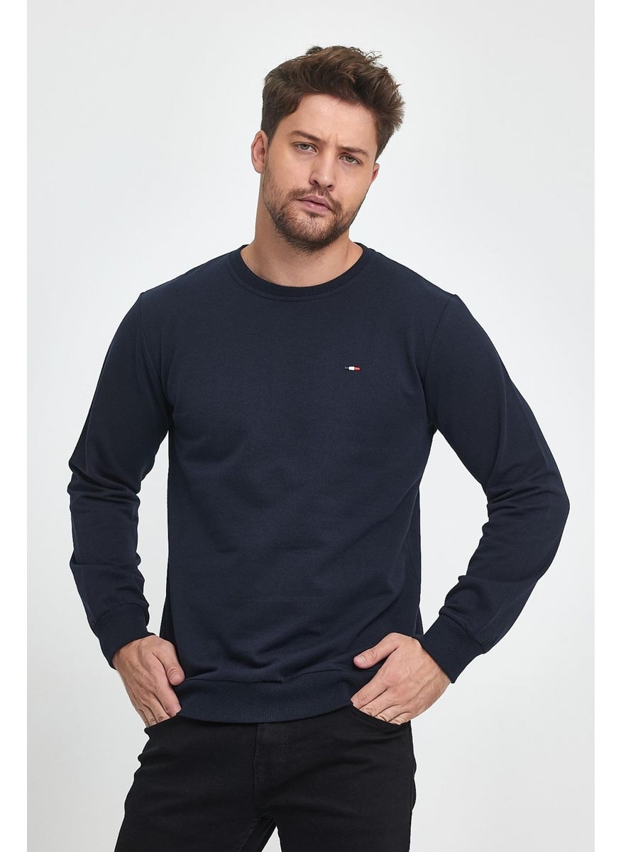 Men's Navy Blue Bicycle Embroidery Detailed Regular Fit Sweatshirt - pzsku/Z68187503EAB414B4B95EZ/45/_/1728060620/26eeb8b3-6749-4914-9842-4b0a6afde72a