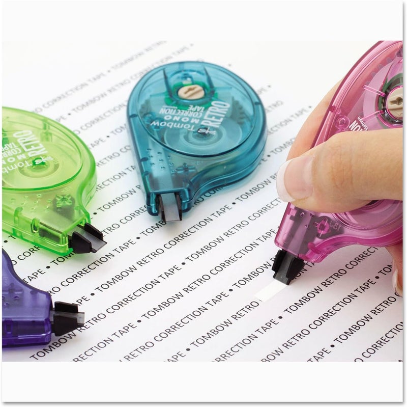 Tombow MONO RETRO Correction Tape - 10 Pack Assorted Colors - Image 2
