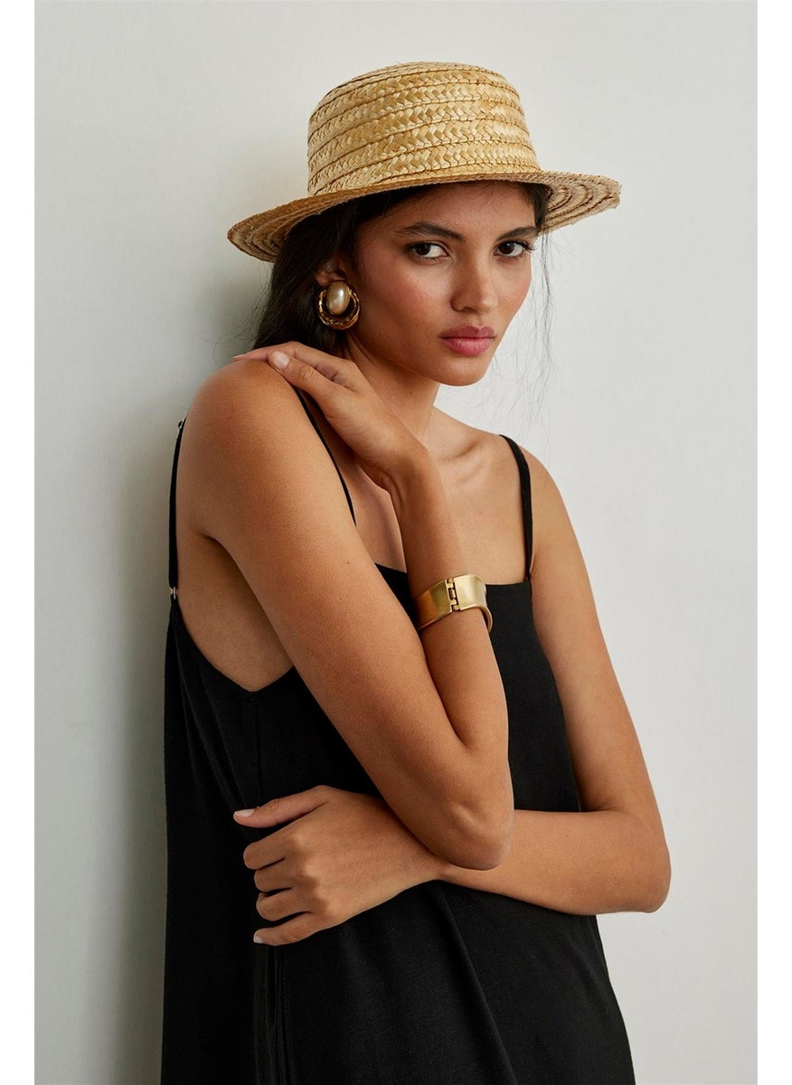 Suud Collection - Black Nice Strappy Linen Vest - Image 1