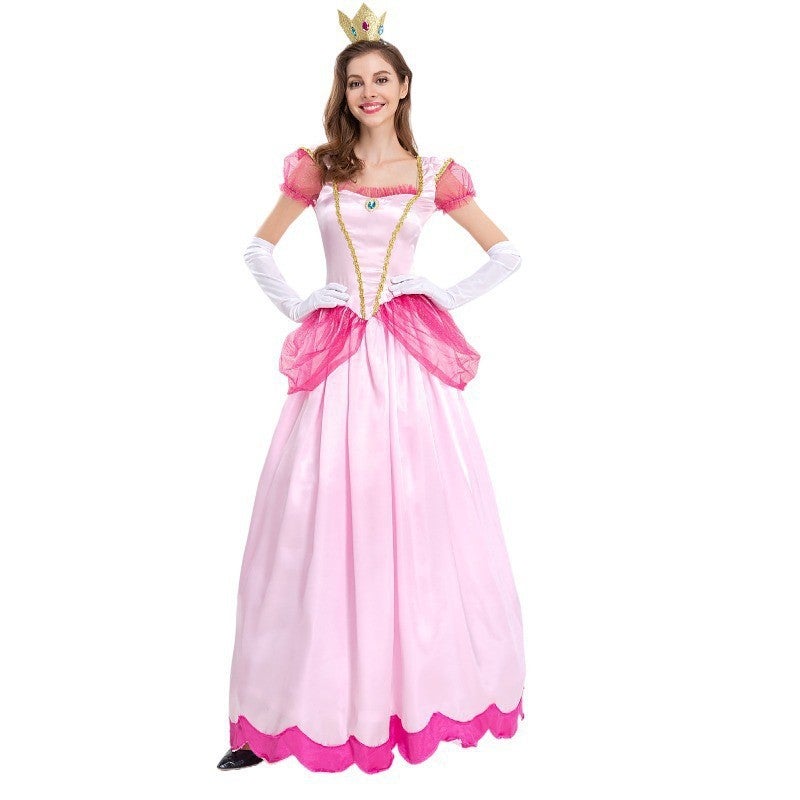 2024 New Marie Antoinette Pink Princess Gown Pink (headwear + skirt + gloves) 