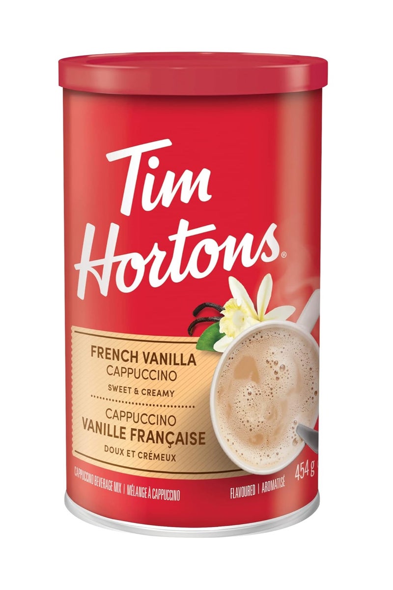 Tim Hortons French Vanilla Instant Cappuccino, Sweet and Creamy, 454g - Image 1