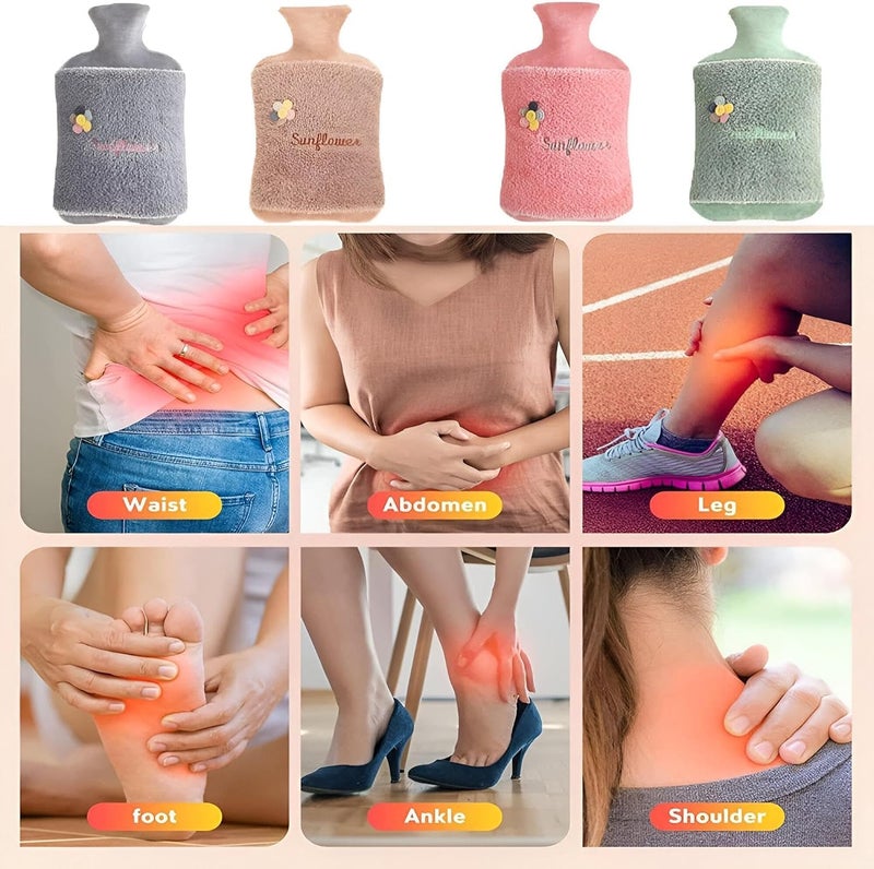 Arba Mayeh - Enjoy Ultimate Comfort with 2L Large Hot Water Bottle Featuring Warm Hand Cover for Pain and Discomfort Relief - Image 4