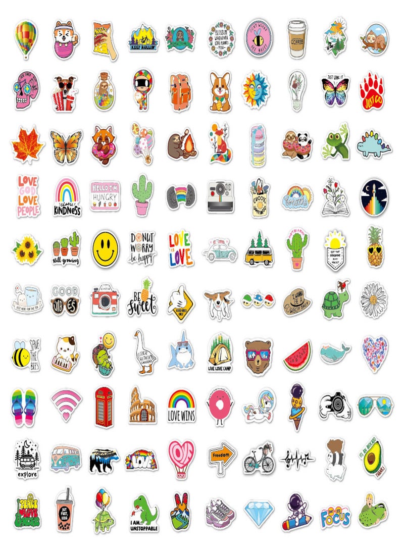 Stickers for Water Bottles, 100 Pack/PCS Cute Vsco Vinyl Aesthetic Waterproof Stickers Laptop Hydroflask Skateboard Computer Stickers for Teens Kids Girls - Image 2