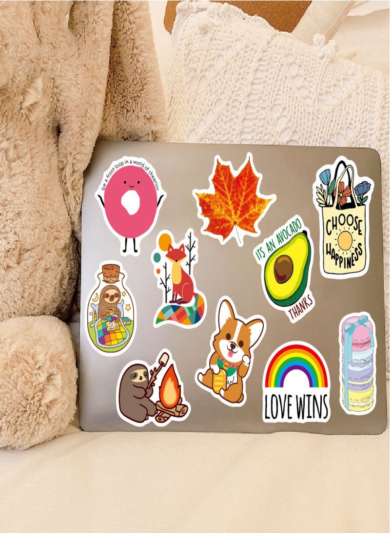 Stickers for Water Bottles, 100 Pack/PCS Cute Vsco Vinyl Aesthetic Waterproof Stickers Laptop Hydroflask Skateboard Computer Stickers for Teens Kids Girls - Image 5