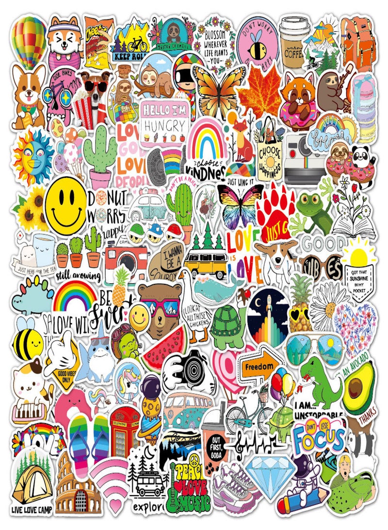 Stickers for Water Bottles, 100 Pack/PCS Cute Vsco Vinyl Aesthetic Waterproof Stickers Laptop Hydroflask Skateboard Computer Stickers for Teens Kids Girls - Image 3