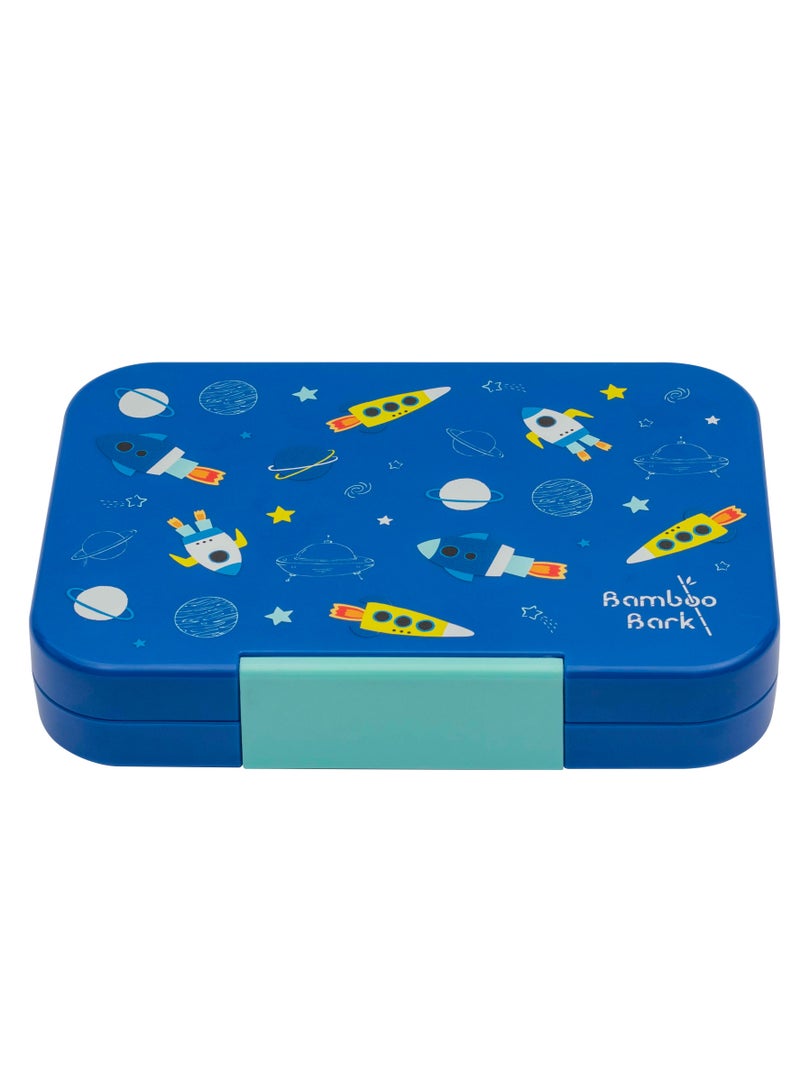 Bamboo Bark Space Print Tritan Lunch box bento box with 4-6 compartments - Image 1