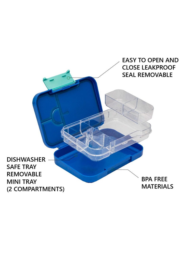 Bamboo Bark Space Print Tritan Lunch box bento box with 4-6 compartments - Image 3