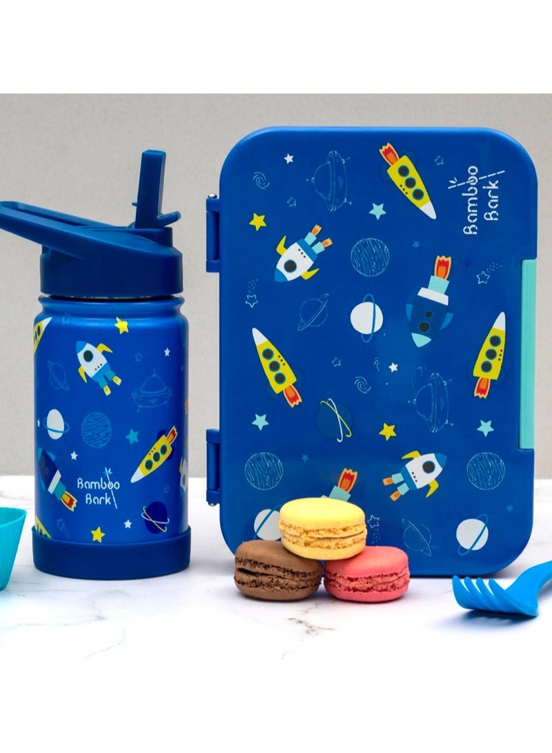 Bamboo Bark Space Print Tritan Lunch box bento box with 4-6 compartments - Image 5