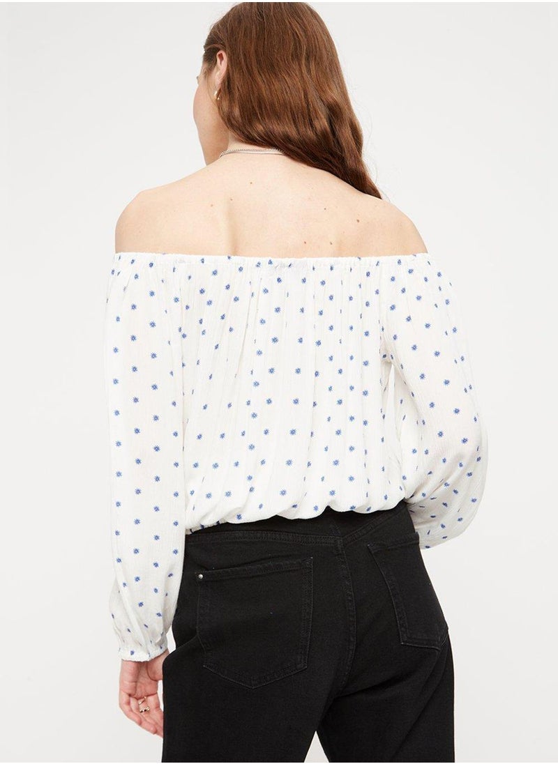 DOROTHY PERKINS - Bardot Floral Print Top - Image 1