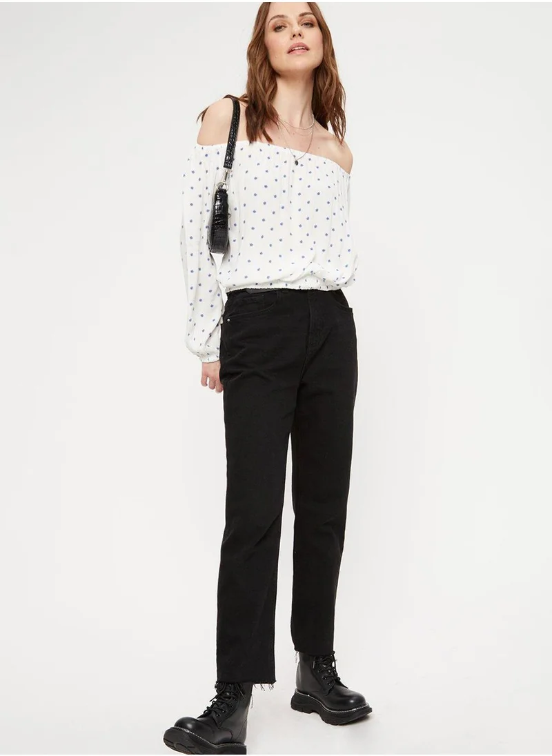 DOROTHY PERKINS Bardot Floral Print Top