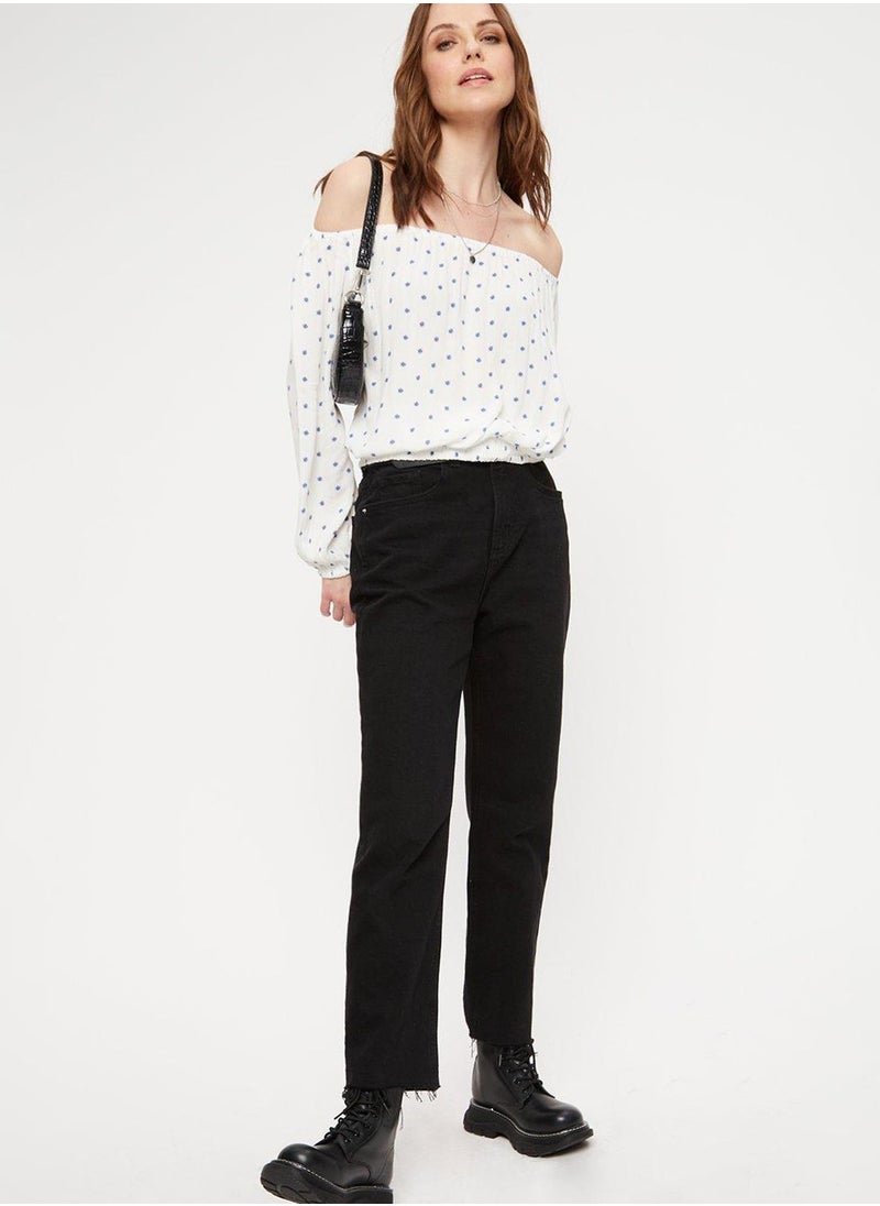 DOROTHY PERKINS - Bardot Floral Print Top - Image 1