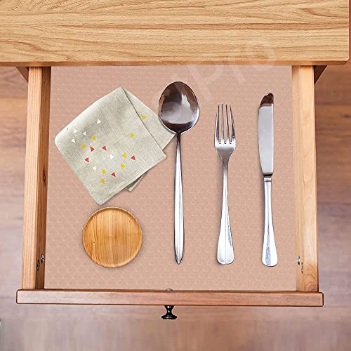 ElastPro (45 Cm X 5 M) Beige Polka Dot Eva Food Grade Washable Anti Slip Mat/Sheet for Fridge, Shelf Liner, Table, Kitchen Drawer Mat (Round Dots Texture, Beige), Ethylene Vinyl Acetate (Eva) - Image 5