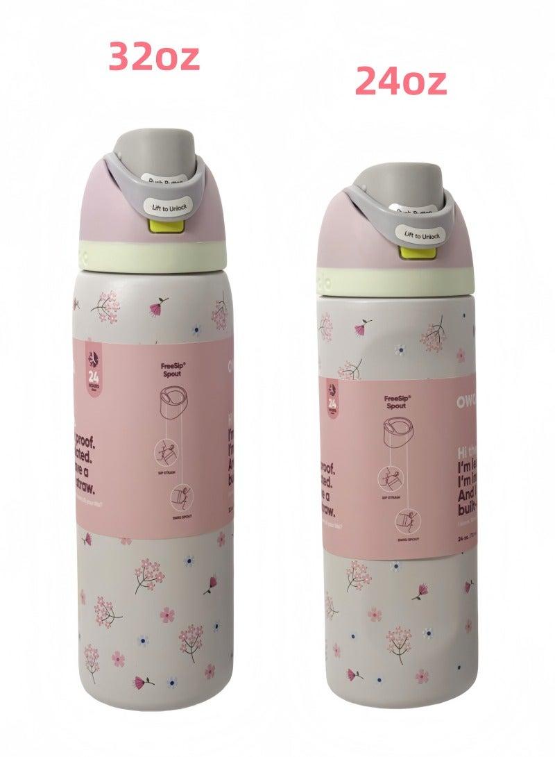 (32OZ)Insulated Stainless Steel Water Bottle With Straw For Sports Travel And School BPA Free Sports Water Bottle - view 2