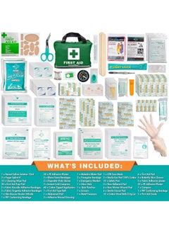 General Medi 210 Piece First Aid Kit Emergency Kit Reflective Design Includes Eyewash, Ice(Cold) Pack, Moleskin Pad And Emergency Blanket For Travel, Home, Office, Car, Workplace & Outdoor  - Image 2
