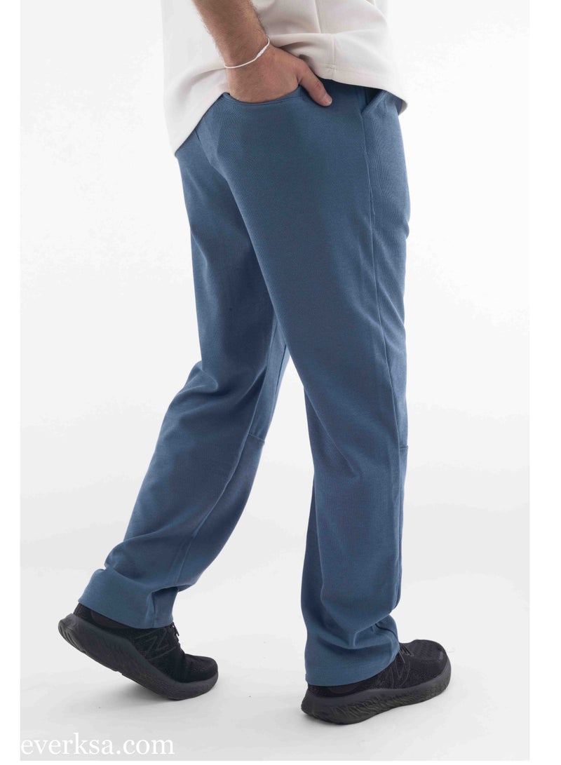 Everest Men's Oversized Blue Pants  - Image 2
