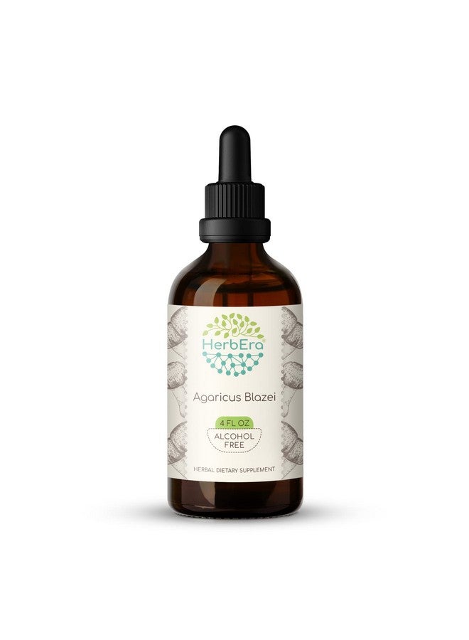 HerbEra Agaricus Blazei B120 Alcoholfree Herbal Extract Tincture Concentrated Liquid Drops Natural Agaricus Blazei (Agaricus Blazei Murill) Dried Mushroom (4 Fl Oz) - Image 1