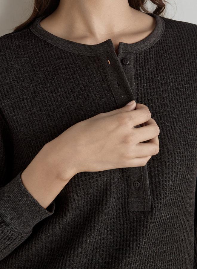 سبلاش فيڤ قميص نوم طويل الأكمام بنقوش - Image 3