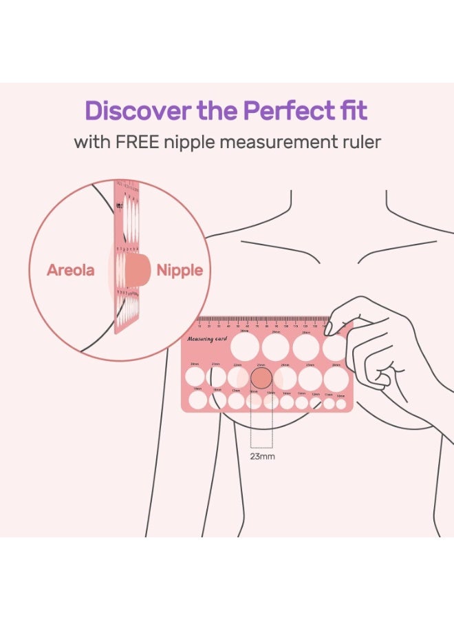 Mr. Penda Breast Pump Inserts, 13 Pcs Flange Sizing Kit (13mm, 15mm, 17mm, 19mm, 21mm) with Nipple Ruler, Tape measure & Cleaning Brush, BPA Free Silicone Flange Insert Compatible with Momcozy S12 Pro S9 Pro Spectra S1 S2, Flange Size Converter to Reduce 24mm Shield, Pumping Essentials for Nursing Moms (Clear) - Image 4