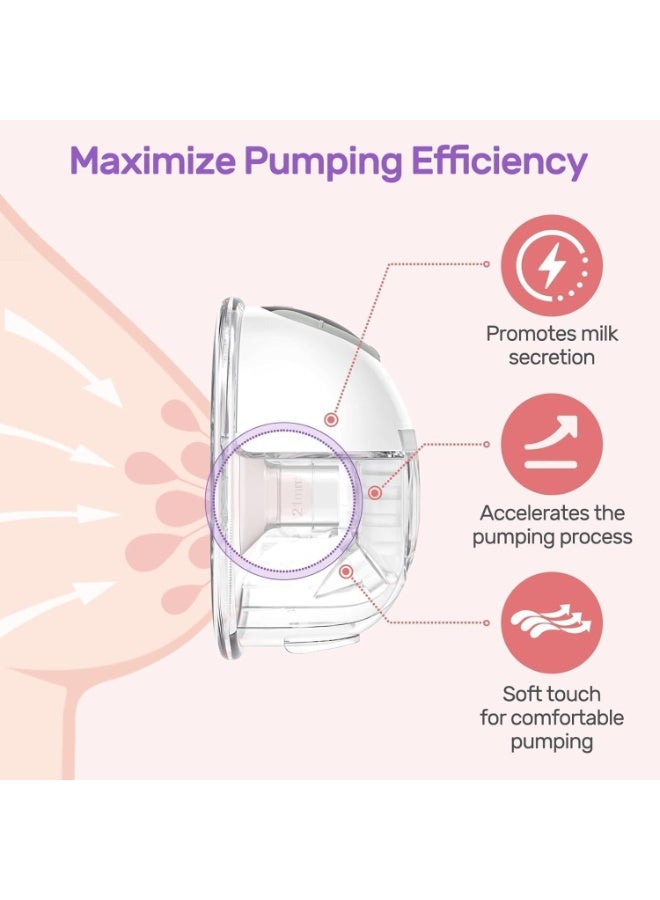 Mr. Penda Breast Pump Inserts, 13 Pcs Flange Sizing Kit (13mm, 15mm, 17mm, 19mm, 21mm) with Nipple Ruler, Tape measure & Cleaning Brush, BPA Free Silicone Flange Insert Compatible with Momcozy S12 Pro S9 Pro Spectra S1 S2, Flange Size Converter to Reduce 24mm Shield, Pumping Essentials for Nursing Moms (Clear) - Image 5