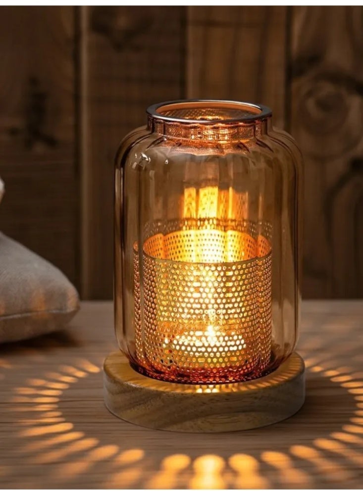 New Home Oud Incense Burner, Glass Candle Warmer Lamp for Bakhoor/Oud, Home & Festival Decor - Image 2