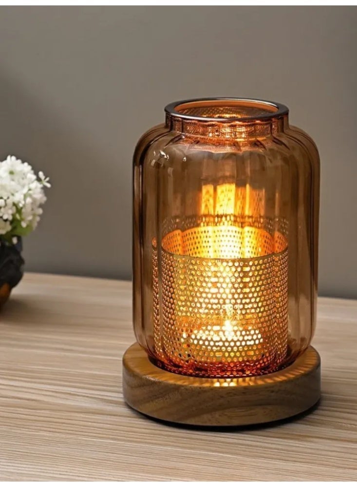 New Home Oud Incense Burner, Glass Candle Warmer Lamp for Bakhoor/Oud, Home & Festival Decor - Image 3