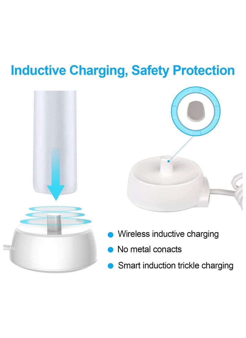 ELIKLIV - For Braun Oral-B Electric Toothbrush Replacement Charger United Kingdom Plug for Oral-B Type 3757 Waterproof IPX7 Inductive Charging Adapter for Portable Travel - Image 1
