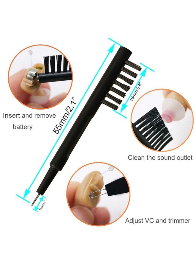 Anico Hearing aid Wax Guards Filters Cerumen Stop Wax Traps for Phonak, Unitron, Widex Hearing aids Cleaner with Cleaning Brush kit Tools and Carry case - 3Packs/24 Filters - Image 2