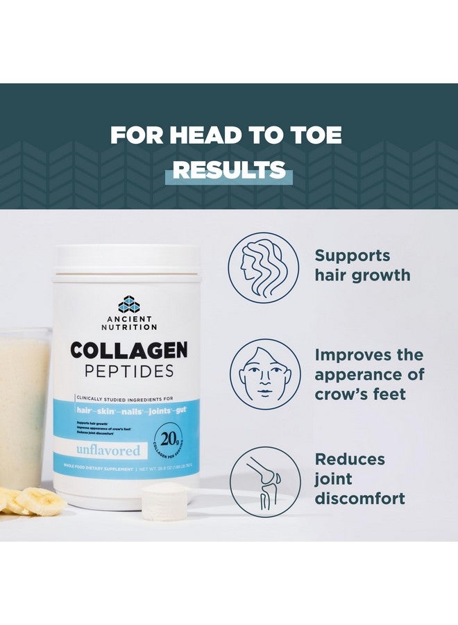 آينشنت نيوترشن ببتيدات الكولاجين من Ancient Nutrition، مسحوق ببتيدات الكولاجين، كولاجين مُحلل بدون نكهة، يدعم صحة البشرة والمفاصل والأمعاء، مناسب لحمية الكيتو والباليو، 38 حصة، 20 غرام كولاجين لكل حصة - Image 3